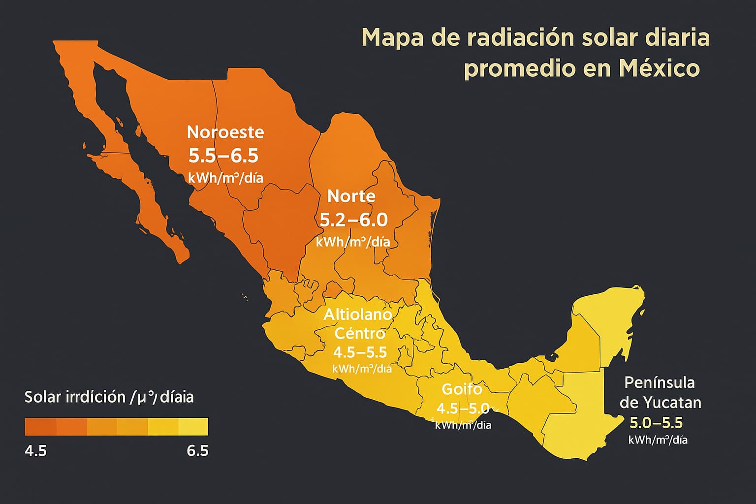Tablas De Radiación Solar En México Nasa